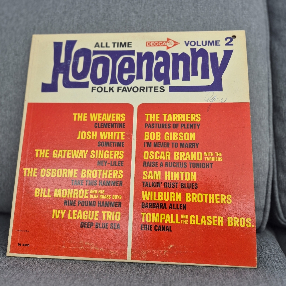 Vintage Hootenanny Folk Favorites Vinyl Record